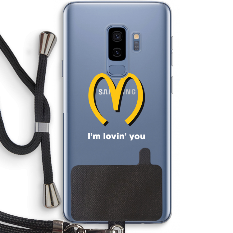 I'm lovin' you: Samsung Galaxy S9 Plus Transparant Hoesje met koord