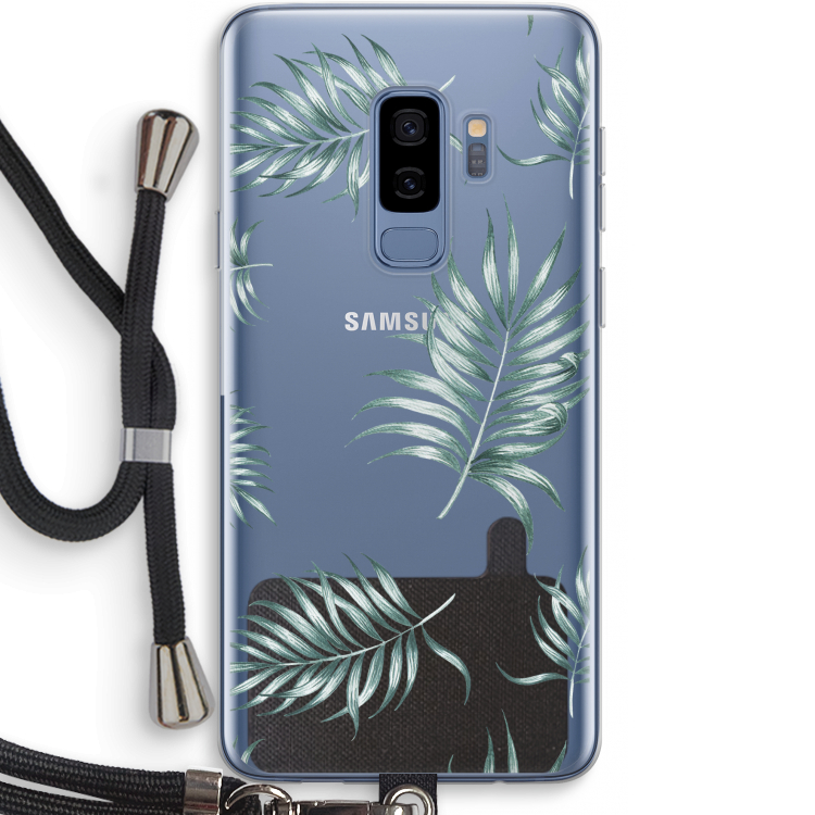Simple leaves: Samsung Galaxy S9 Plus Transparant Hoesje met koord