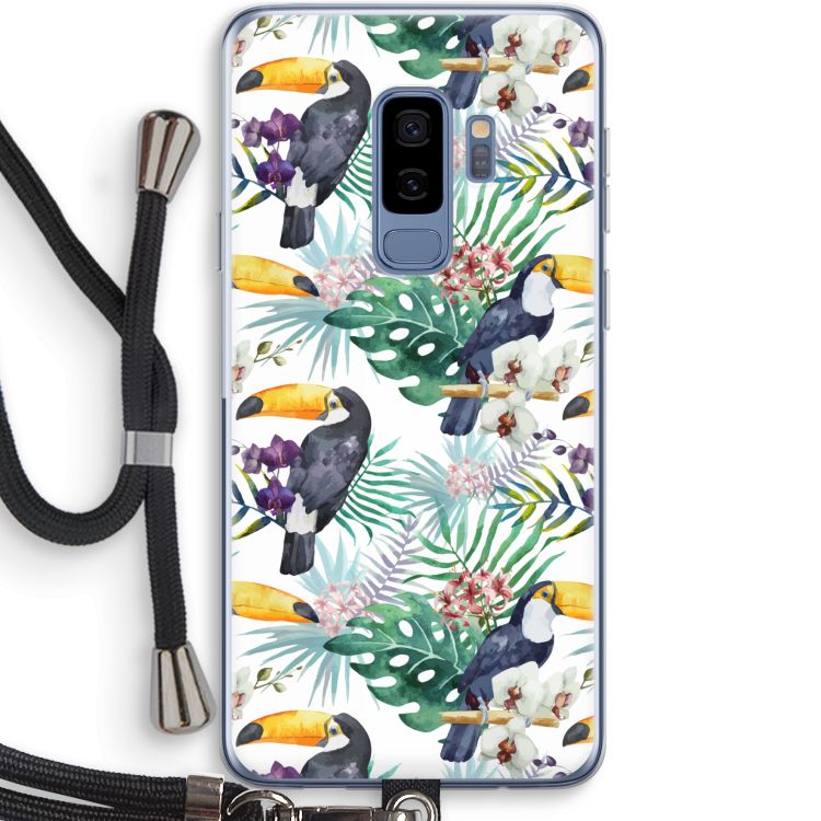Tukans: Samsung Galaxy S9 Plus Transparant Hoesje met koord