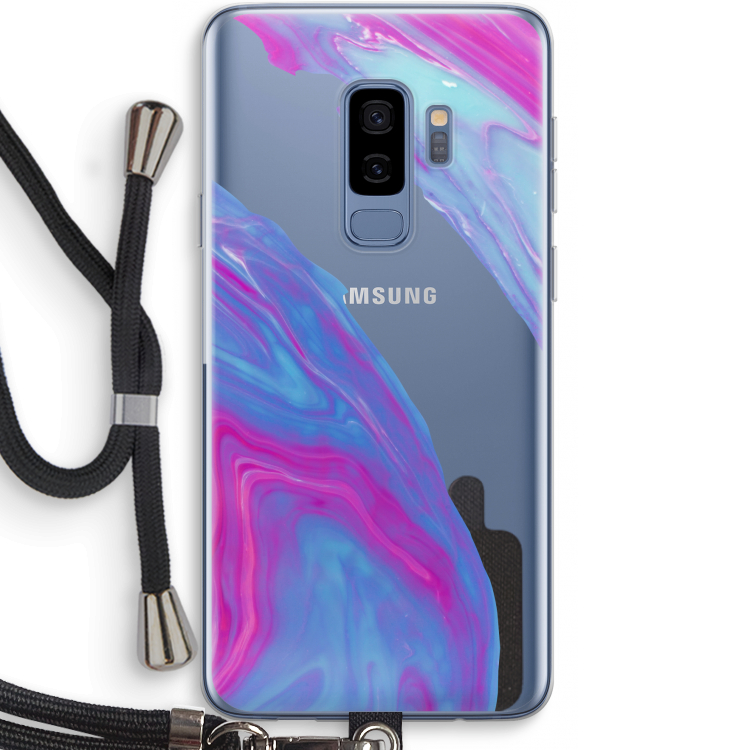 Zweverige regenboog: Samsung Galaxy S9 Plus Transparant Hoesje met koord