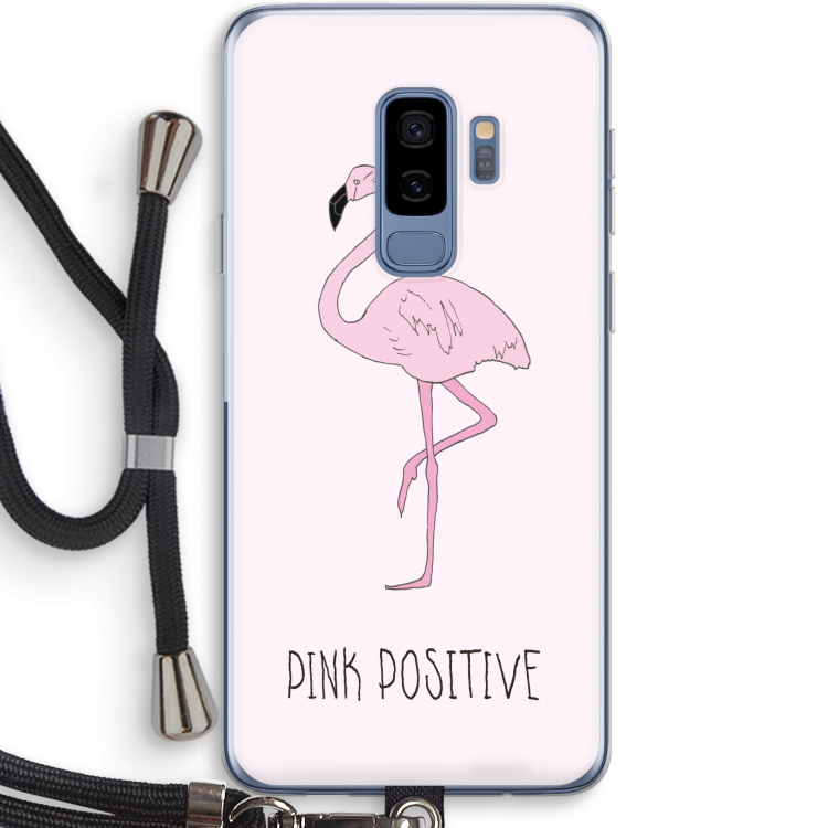 Pink positive: Samsung Galaxy S9 Plus Transparant Hoesje met koord
