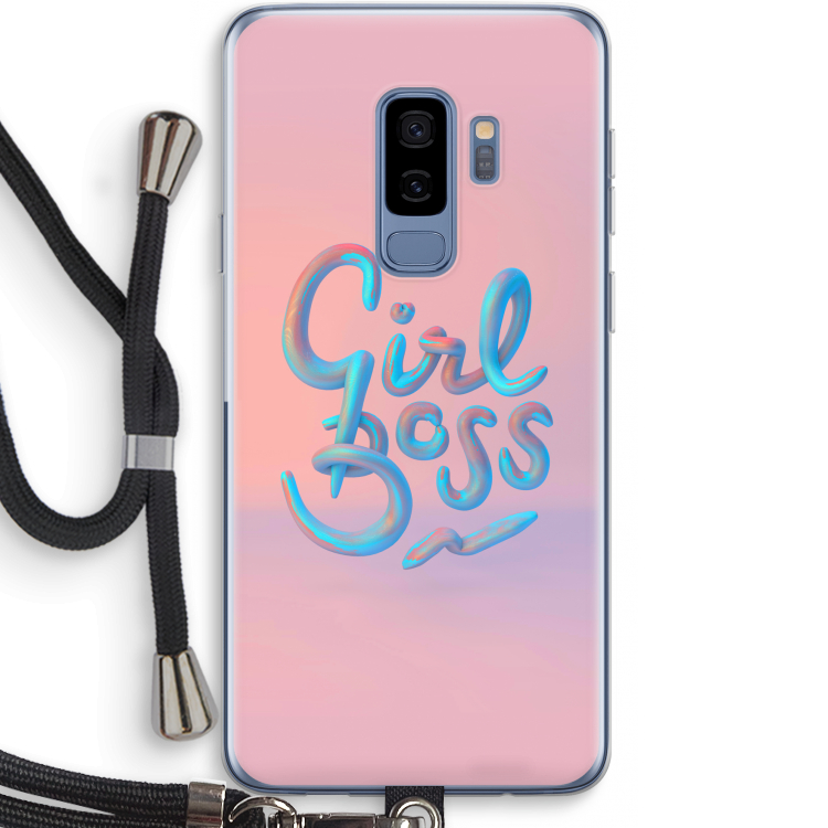 Girl boss: Samsung Galaxy S9 Plus Transparant Hoesje met koord
