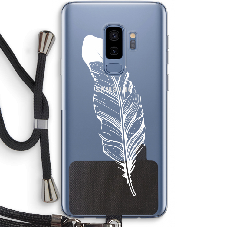 Pluim: Samsung Galaxy S9 Plus Transparant Hoesje met koord