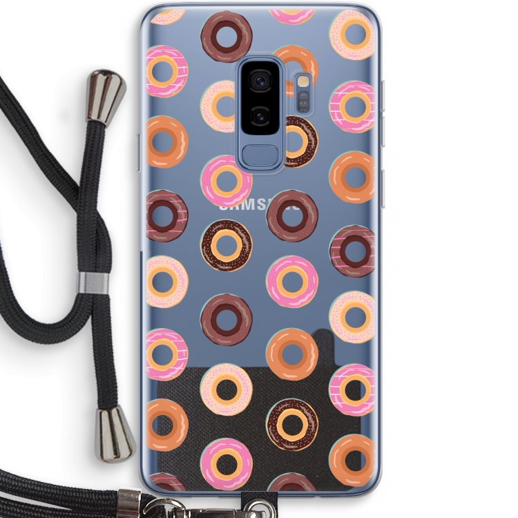 Donuts: Samsung Galaxy S9 Plus Transparant Hoesje met koord