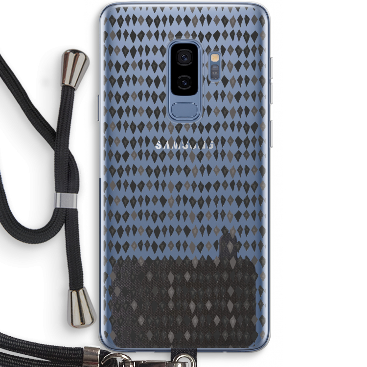 Crazy shapes: Samsung Galaxy S9 Plus Transparant Hoesje met koord