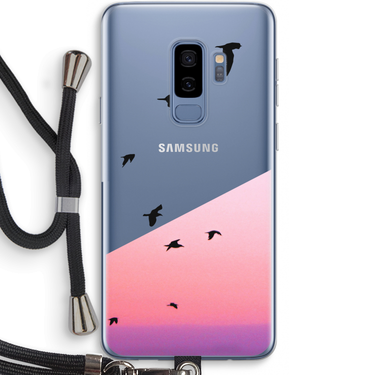 Fly away: Samsung Galaxy S9 Plus Transparant Hoesje met koord