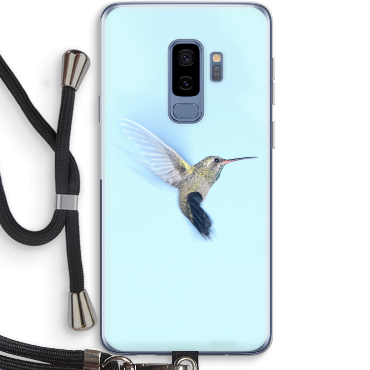 Kolibri: Samsung Galaxy S9 Plus Transparant Hoesje met koord