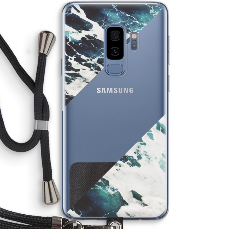 Golven: Samsung Galaxy S9 Plus Transparant Hoesje met koord