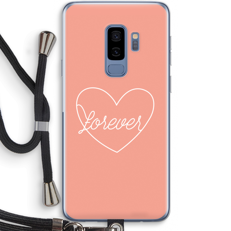 Forever heart: Samsung Galaxy S9 Plus Transparant Hoesje met koord
