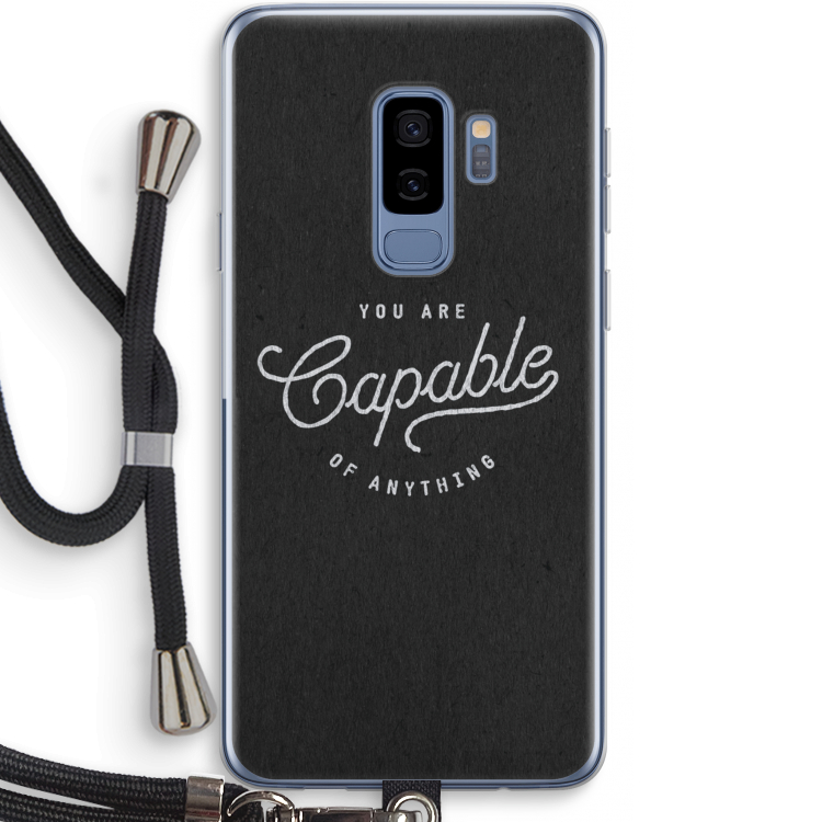Capable: Samsung Galaxy S9 Plus Transparant Hoesje met koord