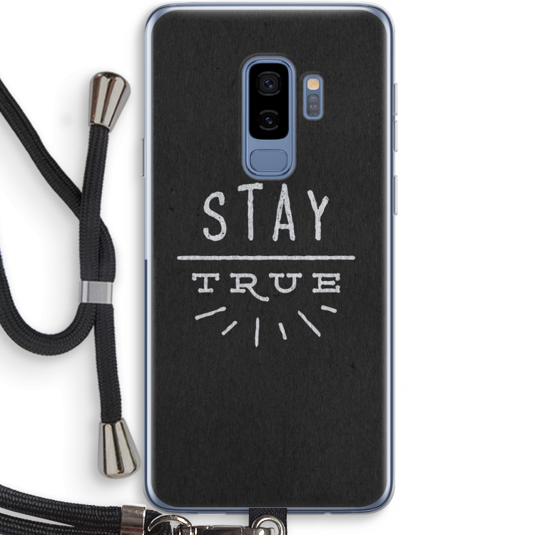 Stay true: Samsung Galaxy S9 Plus Transparant Hoesje met koord