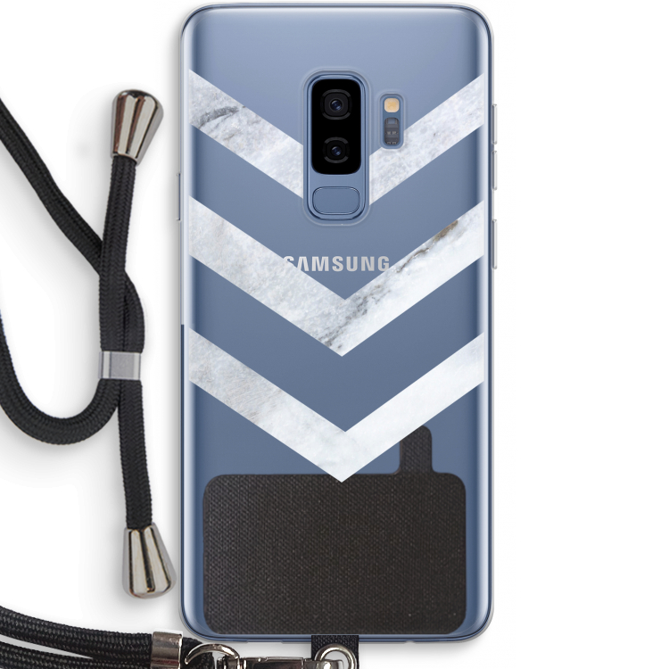 Marmeren pijlen: Samsung Galaxy S9 Plus Transparant Hoesje met koord