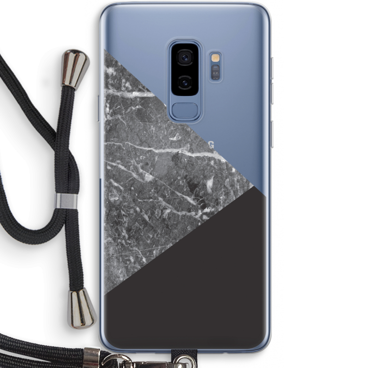 Combinatie marmer: Samsung Galaxy S9 Plus Transparant Hoesje met koord