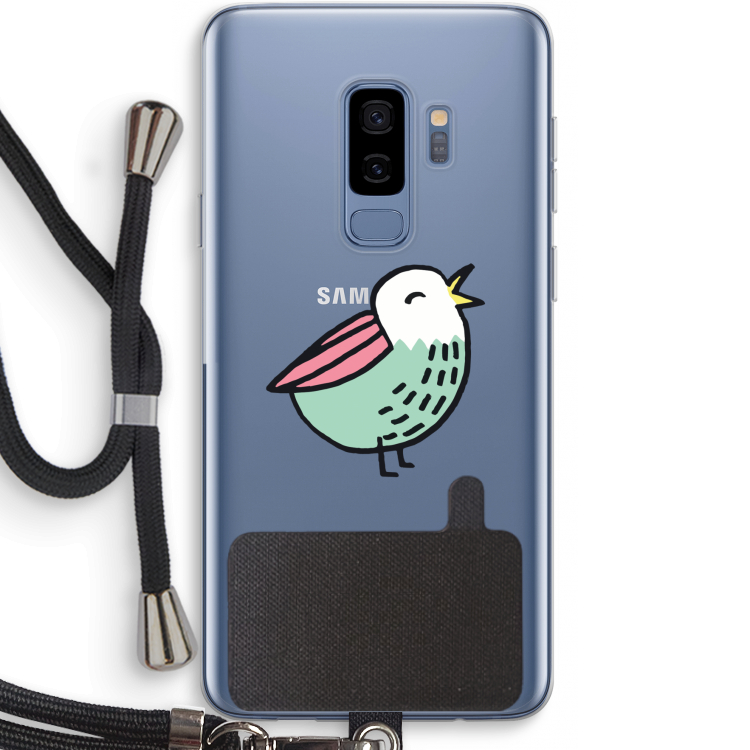 Birdy: Samsung Galaxy S9 Plus Transparant Hoesje met koord