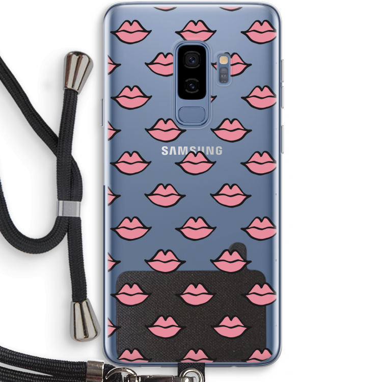 Lipjes: Samsung Galaxy S9 Plus Transparant Hoesje met koord
