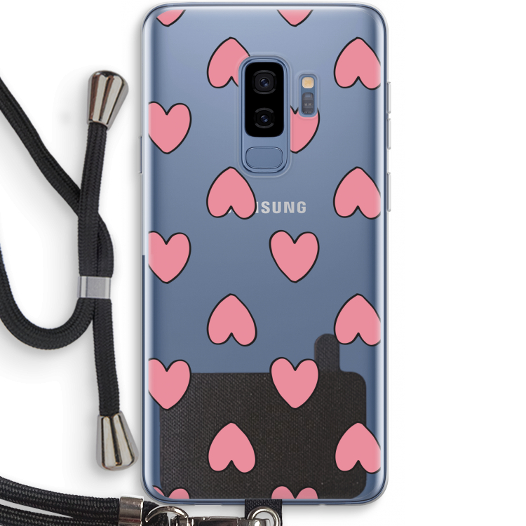 Ondersteboven verliefd: Samsung Galaxy S9 Plus Transparant Hoesje met koord