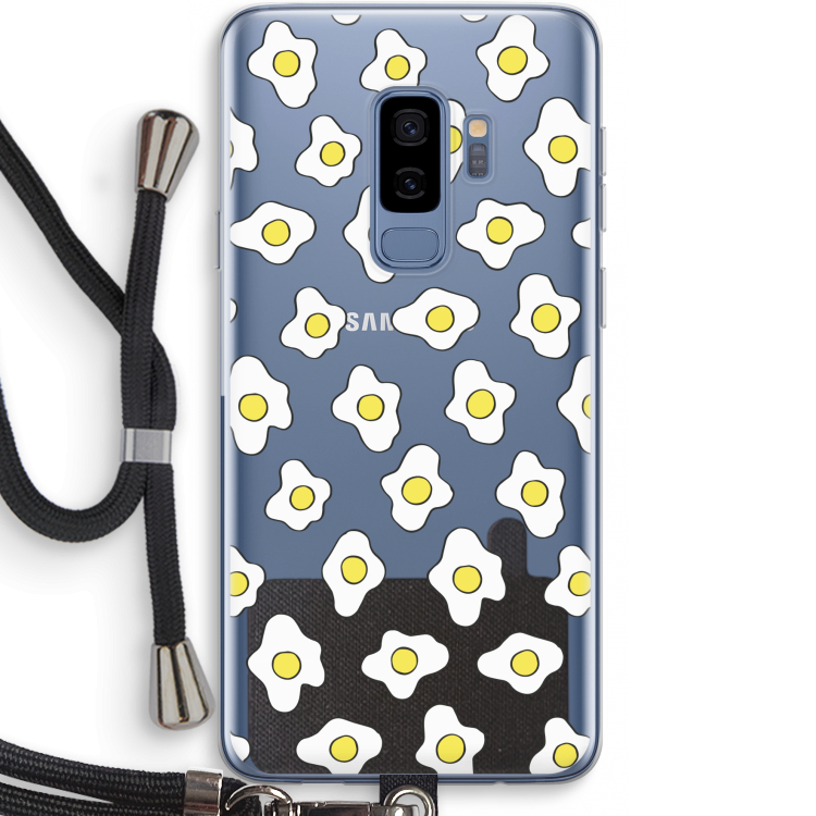 Spiegeleitjes: Samsung Galaxy S9 Plus Transparant Hoesje met koord