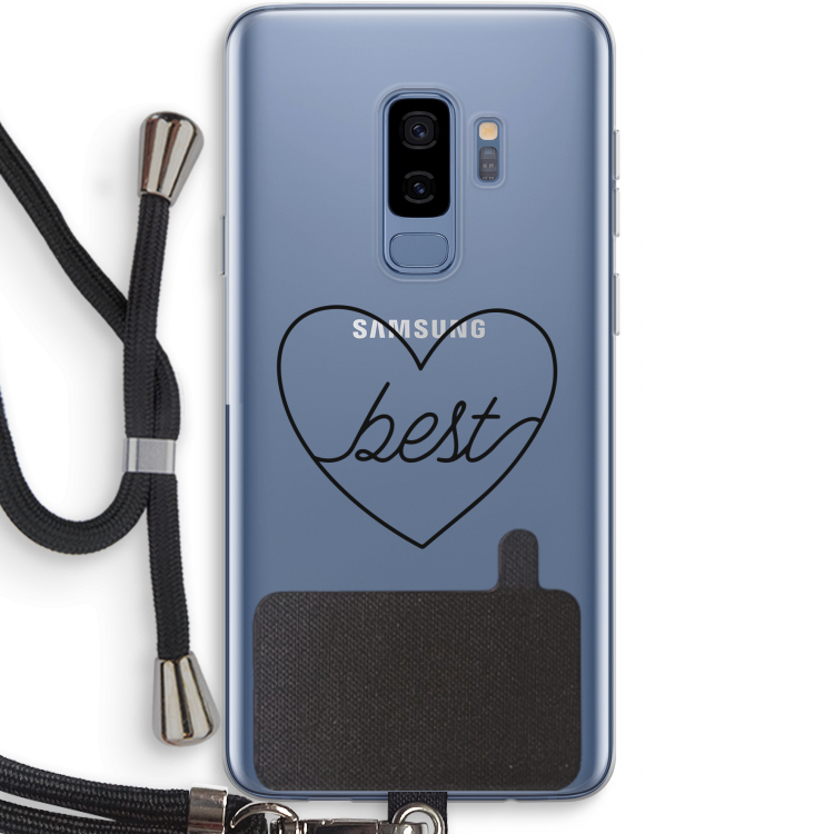 Best heart black: Samsung Galaxy S9 Plus Transparant Hoesje met koord