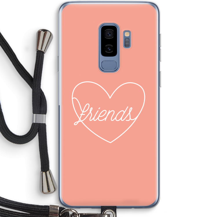 Friends heart: Samsung Galaxy S9 Plus Transparant Hoesje met koord