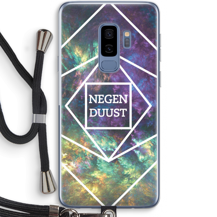 Negenduust ruimte: Samsung Galaxy S9 Plus Transparant Hoesje met koord