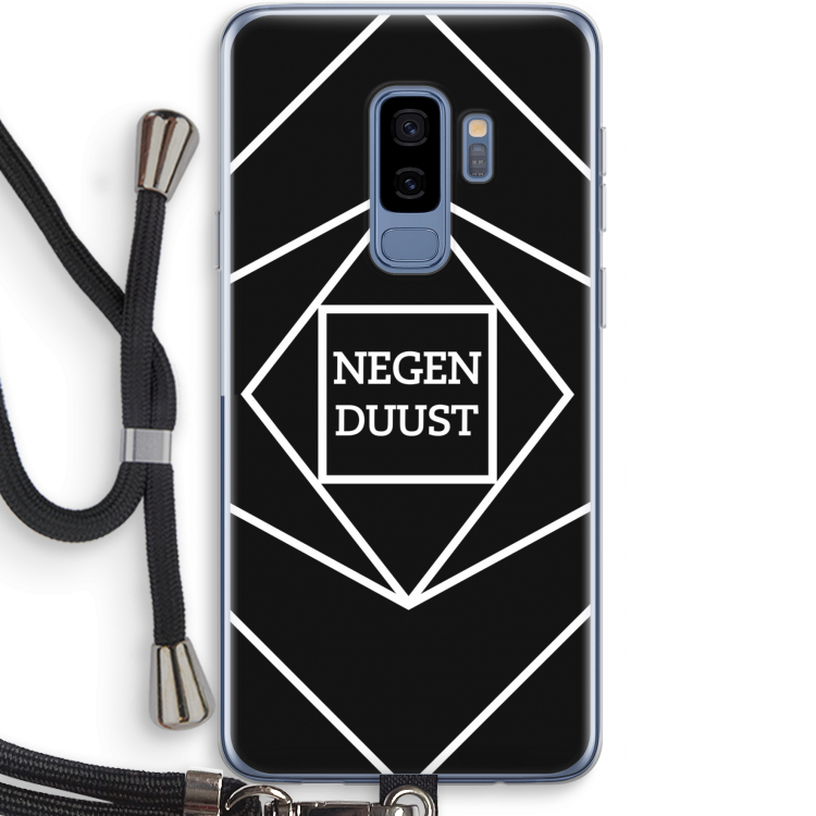 Negenduust geometrisch: Samsung Galaxy S9 Plus Transparant Hoesje met koord