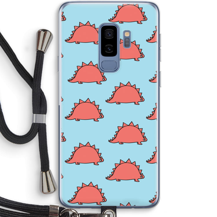 Dinosawrr: Samsung Galaxy S9 Plus Transparant Hoesje met koord