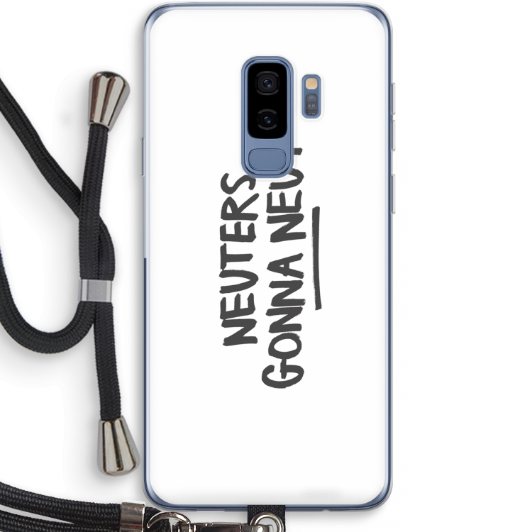 Neuters: Samsung Galaxy S9 Plus Transparant Hoesje met koord