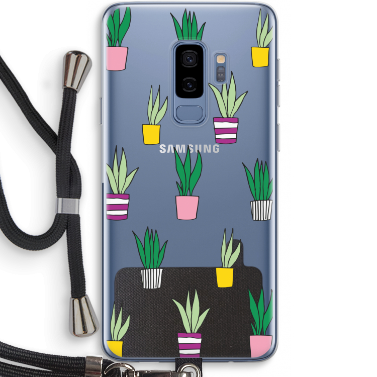 Sanseveria: Samsung Galaxy S9 Plus Transparant Hoesje met koord