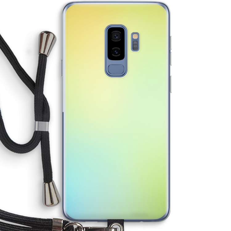 Minty mist pastel: Samsung Galaxy S9 Plus Transparant Hoesje met koord