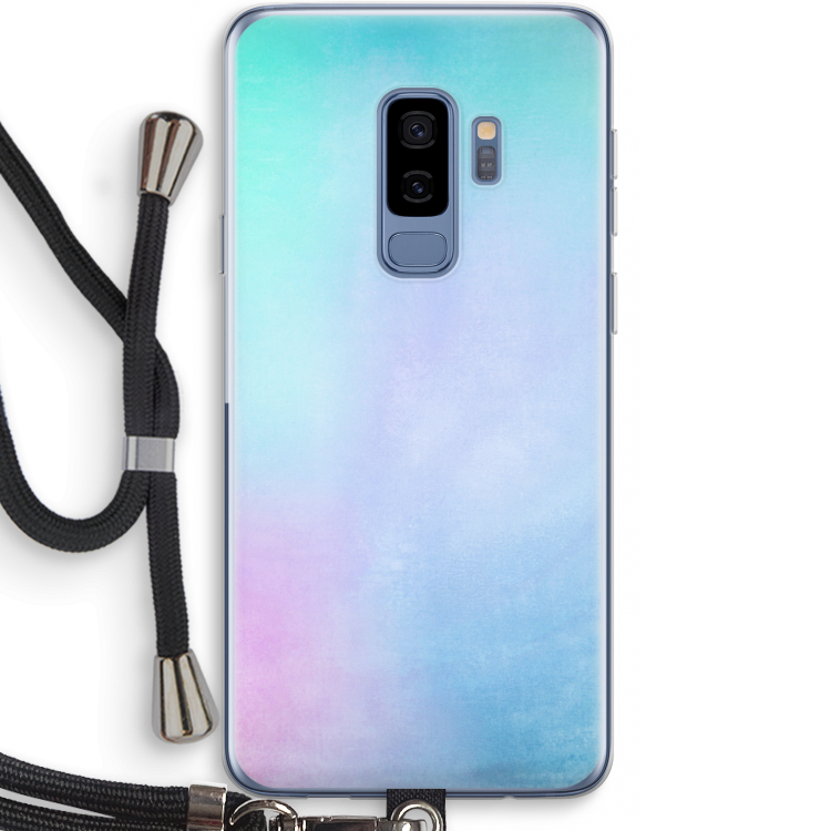 mist pastel: Samsung Galaxy S9 Plus Transparant Hoesje met koord