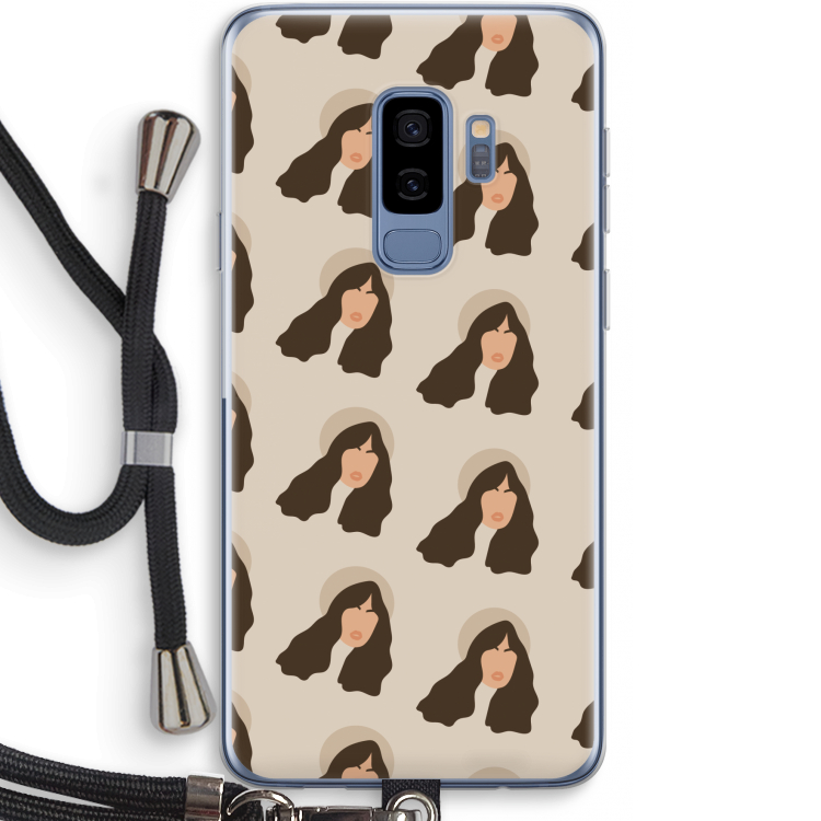 Bonjour mon amour: Samsung Galaxy S9 Plus Transparant Hoesje met koord
