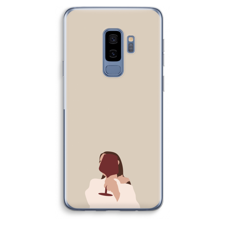I drink wine: Samsung Galaxy S9 Plus Transparant Hoesje
