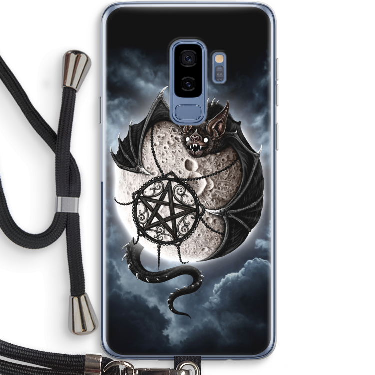 Volle maan: Samsung Galaxy S9 Plus Transparant Hoesje met koord
