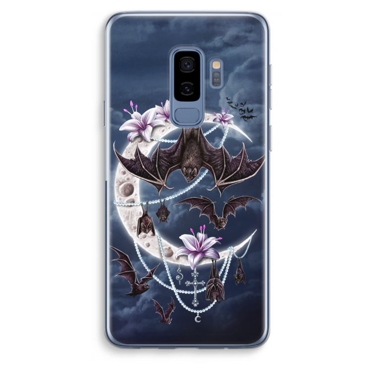 Vleermuizen Maan: Samsung Galaxy S9 Plus Transparant Hoesje
