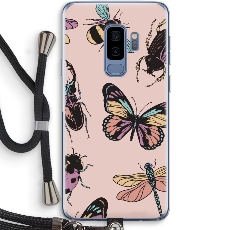 Tiny Bugs: Samsung Galaxy S9 Plus Transparant Hoesje met koord