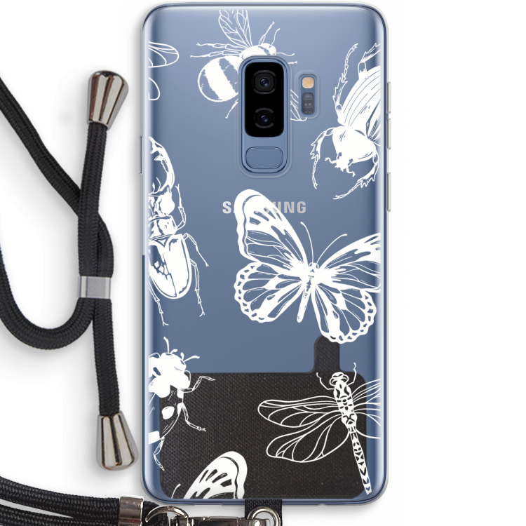 Tiny Bugs: Samsung Galaxy S9 Plus Transparant Hoesje met koord