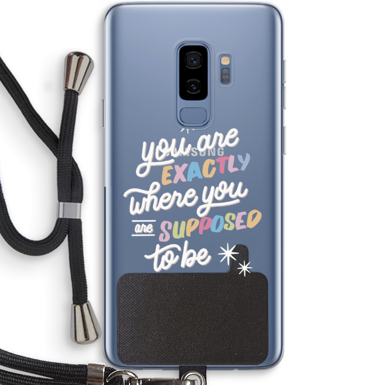 Right Place: Samsung Galaxy S9 Plus Transparant Hoesje met koord