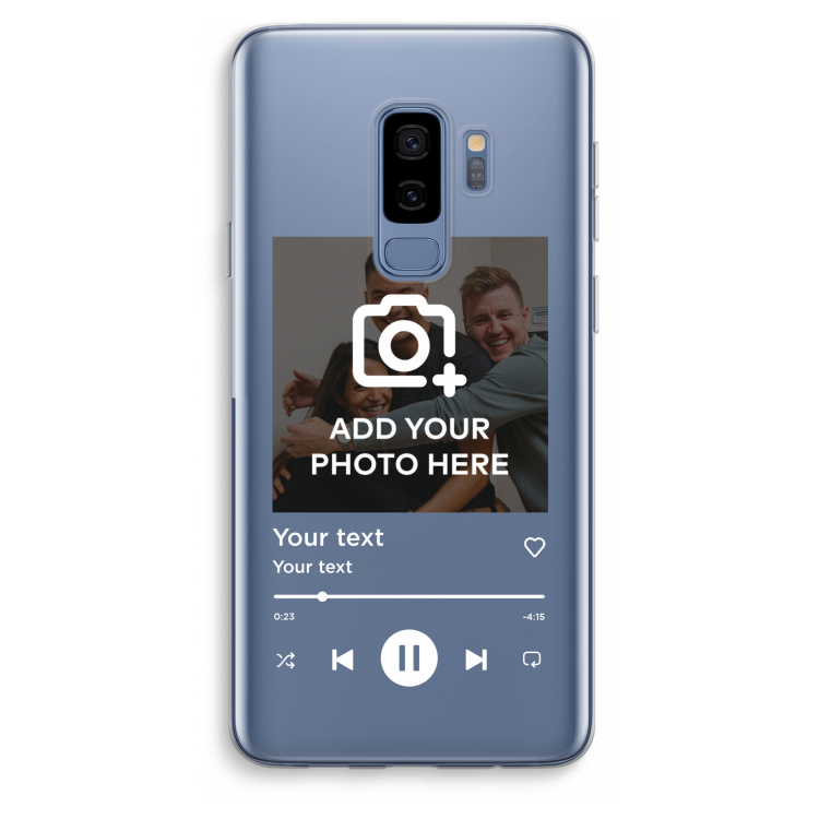 Music Player: Samsung Galaxy S9 Plus Transparant Hoesje