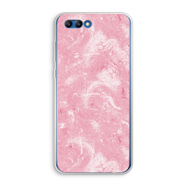 Abstract Painting Pink: Honor 10 Transparant Hoesje