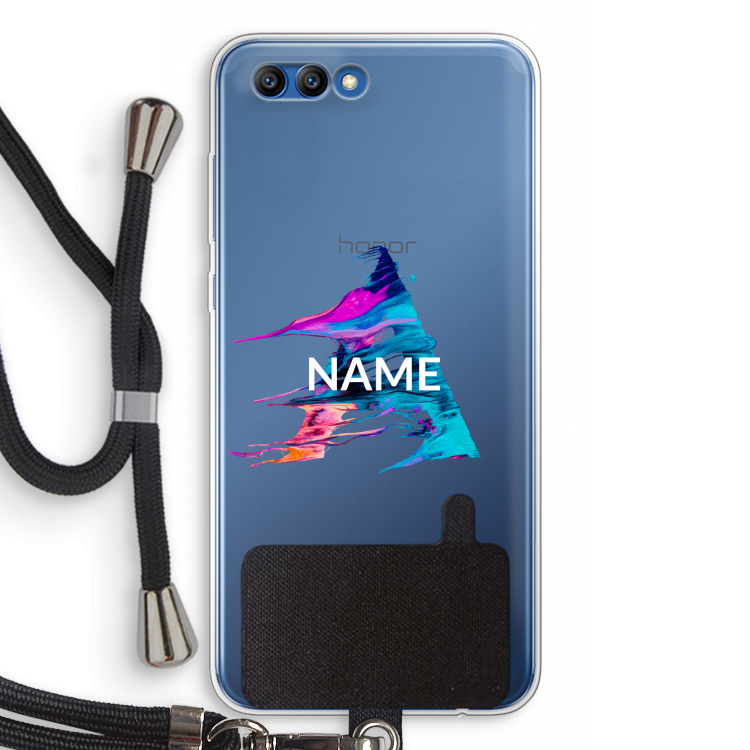 Abstract Spectrum: Honor 10 Transparant Hoesje met koord
