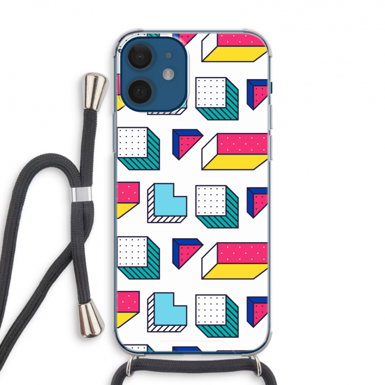 8-bit N°7: iPhone 12 Transparant Hoesje met koord
