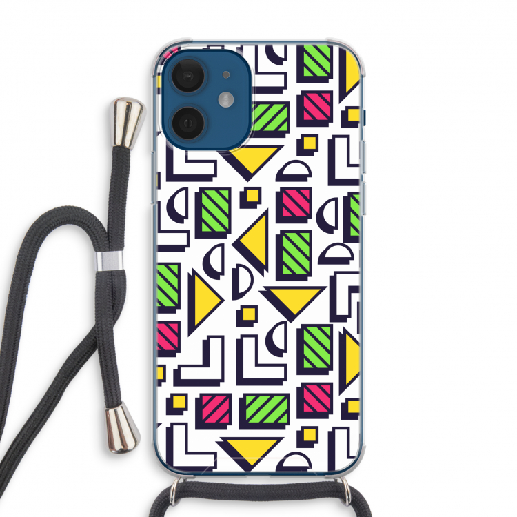 8-bit N°4: iPhone 12 Transparant Hoesje met koord