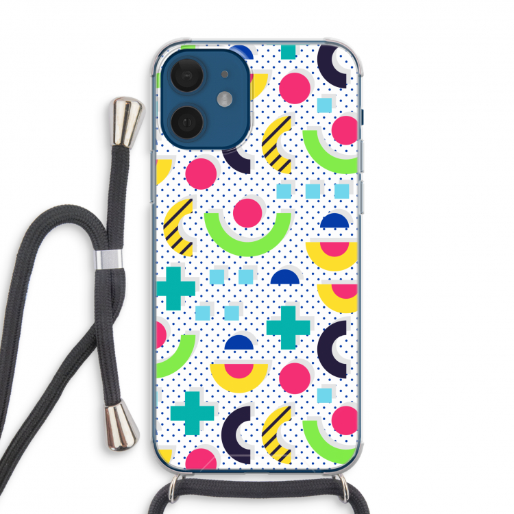 8-bit N°1: iPhone 12 Transparant Hoesje met koord