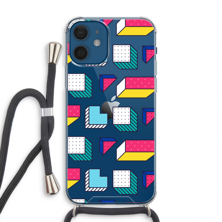 8-bit N°7: iPhone 12 Transparant Hoesje met koord