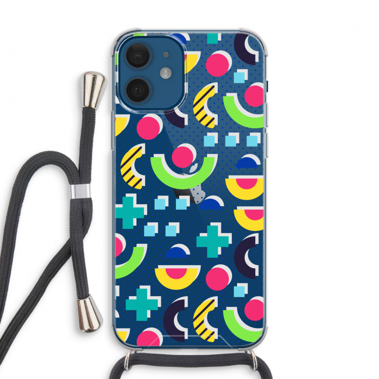 8-bit N°1: iPhone 12 Transparant Hoesje met koord