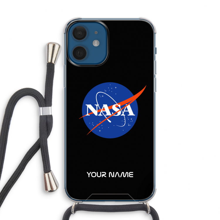 NASA: iPhone 12 mini Transparant Hoesje met koord