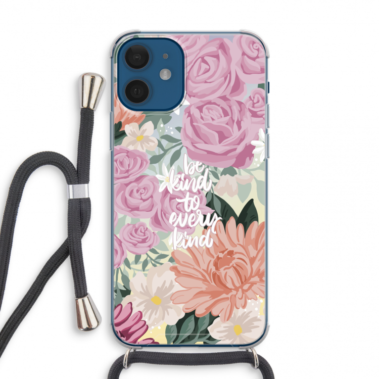 Kindness matters: iPhone 12 mini Transparant Hoesje met koord