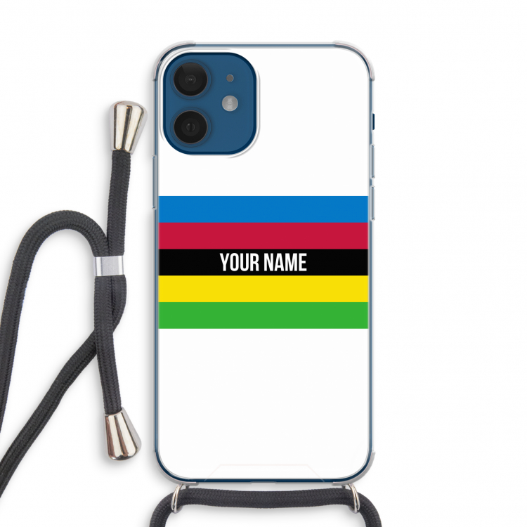 WK Wielrennen: iPhone 12 mini Transparant Hoesje met koord