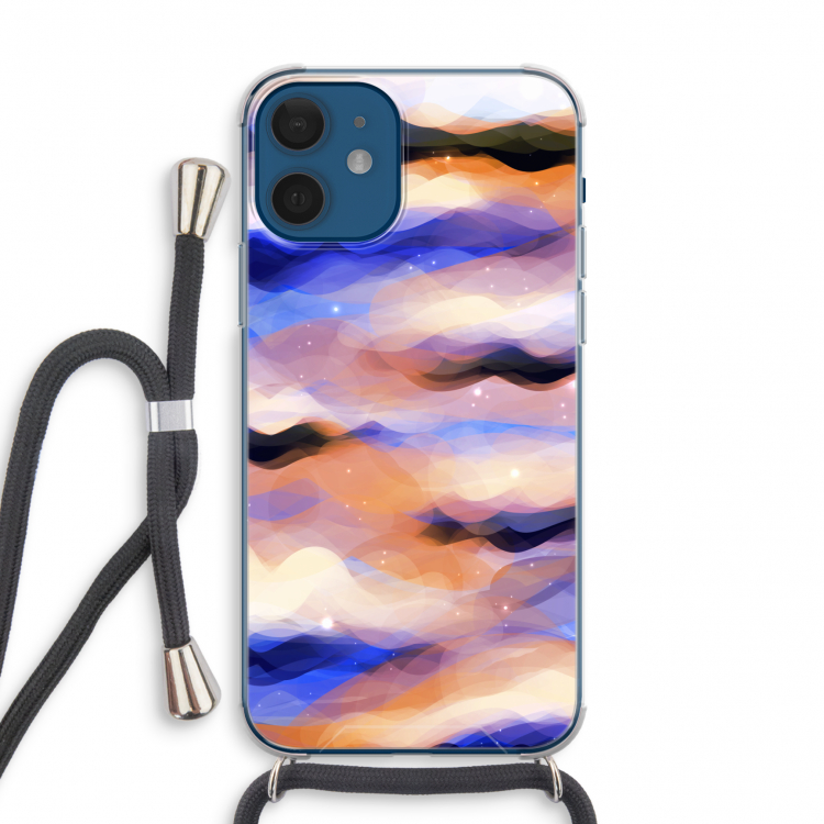 Donkere Wolken: iPhone 12 mini Transparant Hoesje met koord