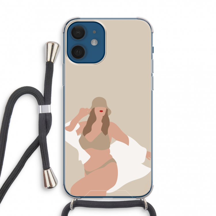 One of a kind: iPhone 12 mini Transparant Hoesje met koord